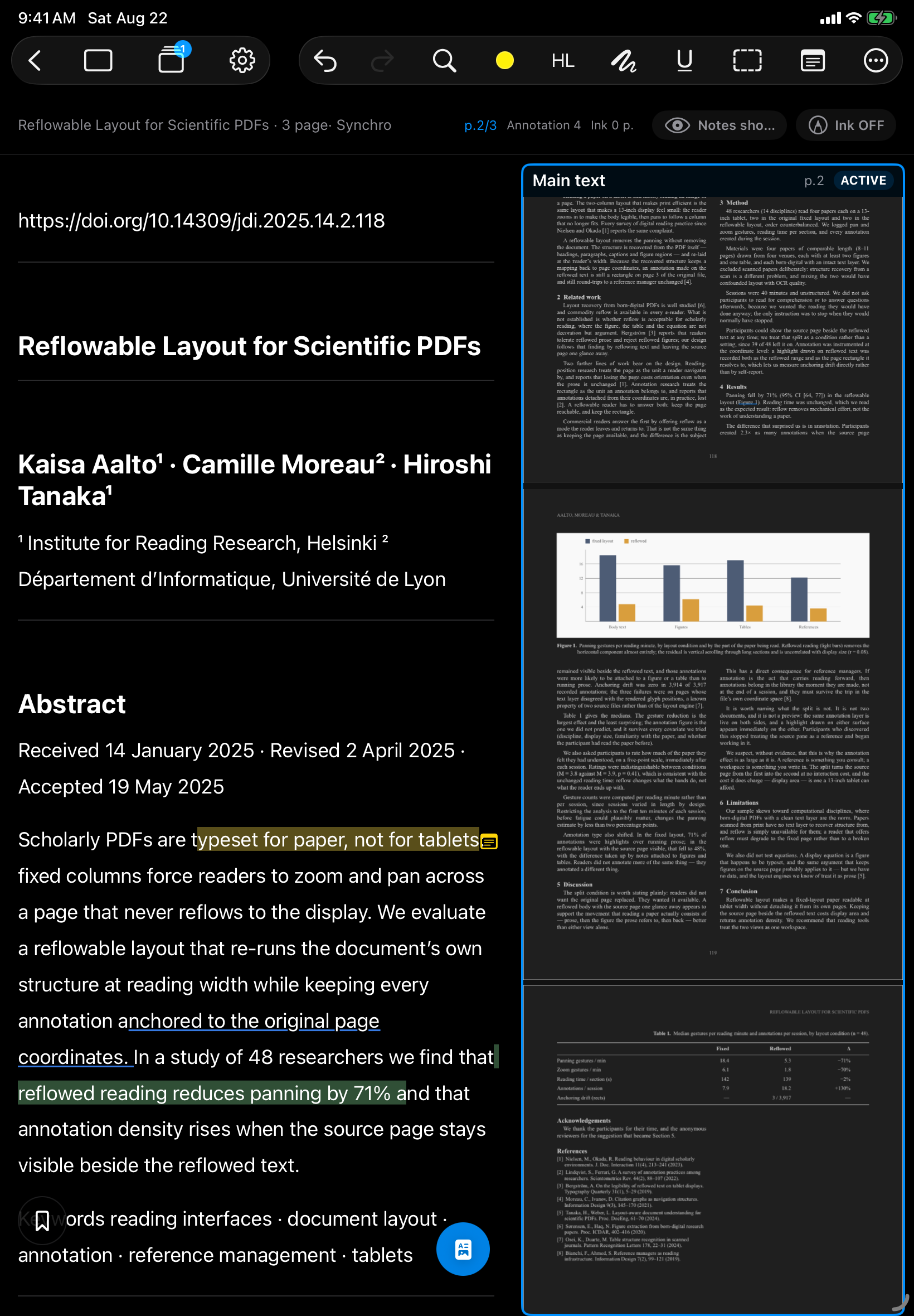 Rectoly for Mendeley — PDF reader with dark mode