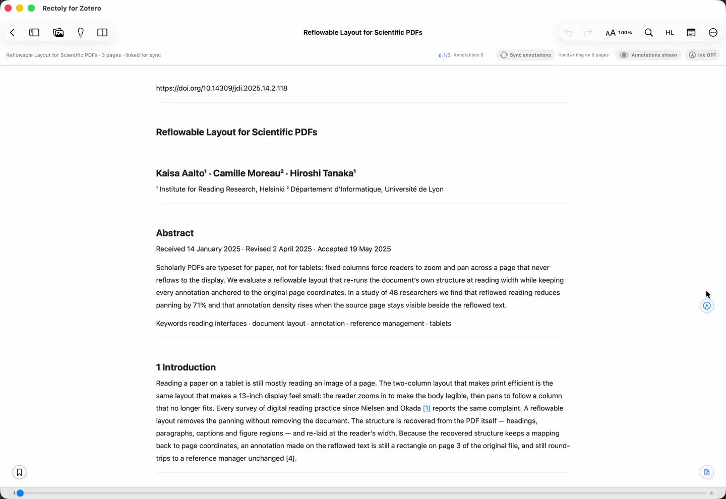引用したい一節を選び、メニューから BibTeX をコピーするところ