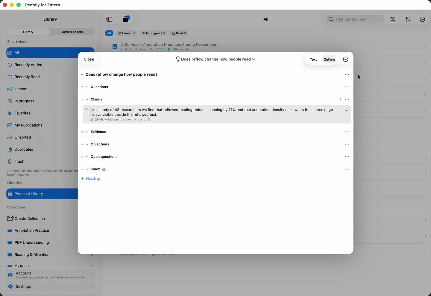 研究テーマを Markdown や Word で書き出すところ