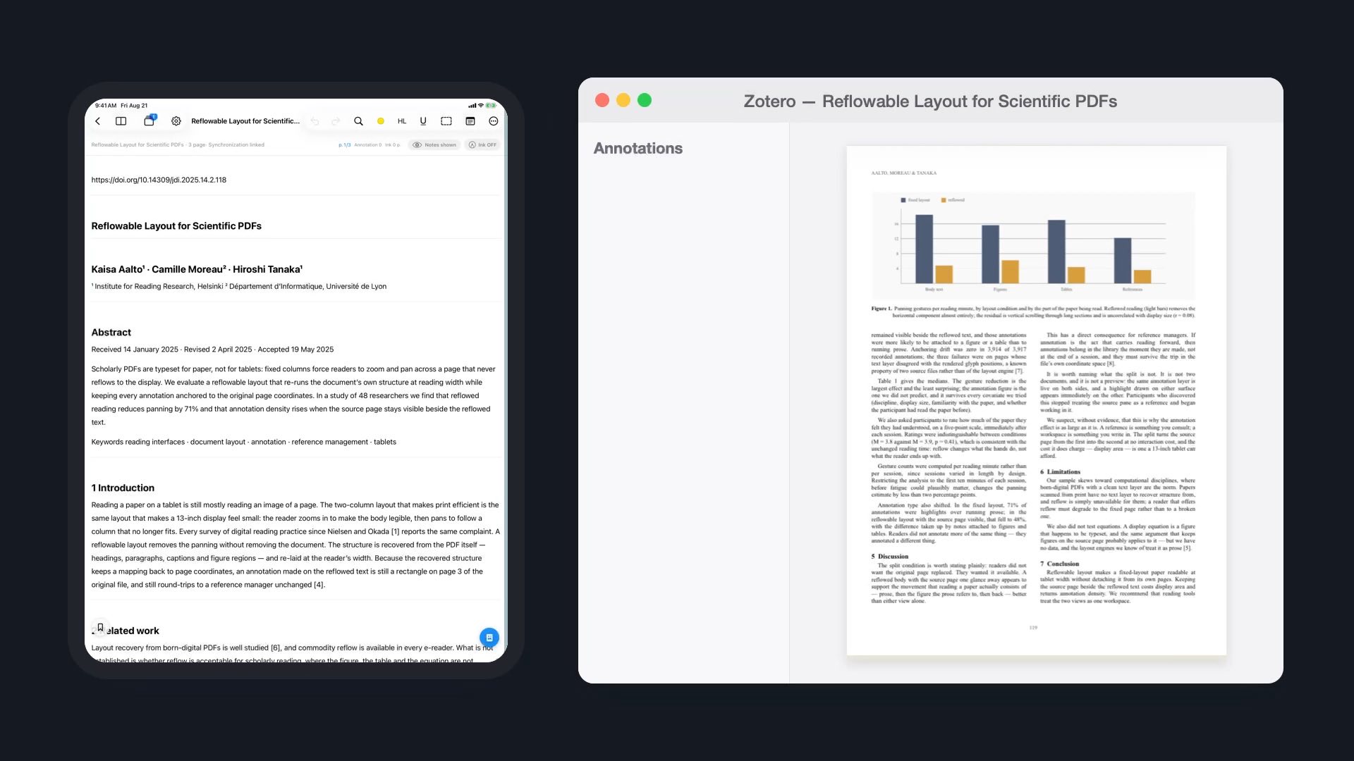 Annotations made on the iPad syncing to the library