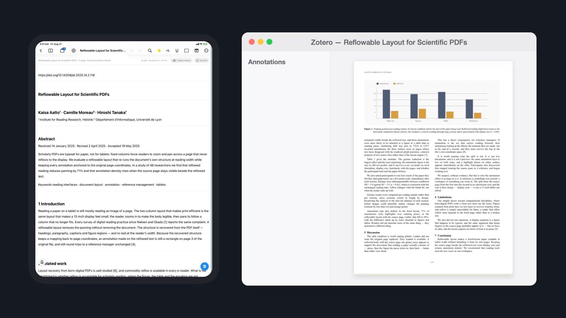 Handwriting made on the iPad appearing in Zotero on the desktop